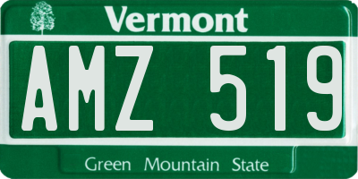 VT license plate AMZ519