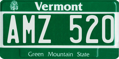 VT license plate AMZ520