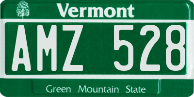 VT license plate AMZ528