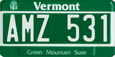 VT license plate AMZ531