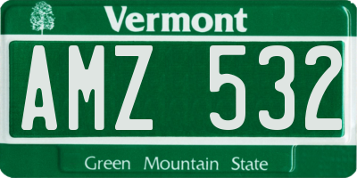 VT license plate AMZ532