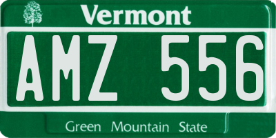 VT license plate AMZ556