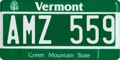 VT license plate AMZ559