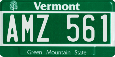 VT license plate AMZ561