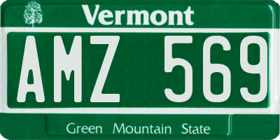 VT license plate AMZ569