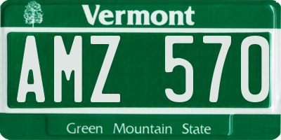 VT license plate AMZ570