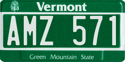 VT license plate AMZ571