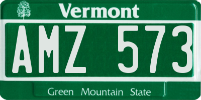 VT license plate AMZ573