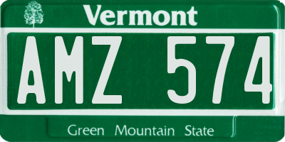 VT license plate AMZ574