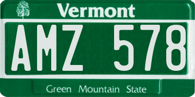 VT license plate AMZ578
