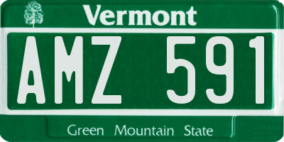 VT license plate AMZ591