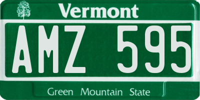 VT license plate AMZ595