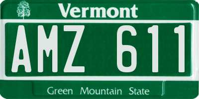 VT license plate AMZ611