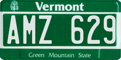 VT license plate AMZ629