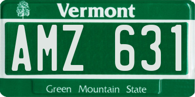 VT license plate AMZ631