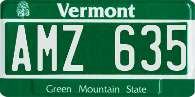 VT license plate AMZ635