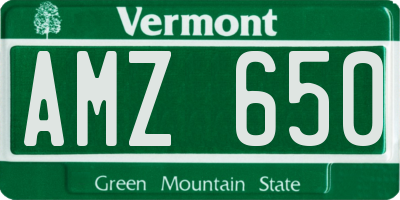 VT license plate AMZ650