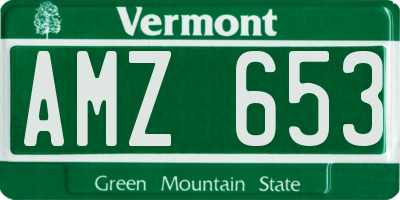 VT license plate AMZ653