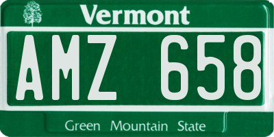VT license plate AMZ658