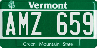 VT license plate AMZ659