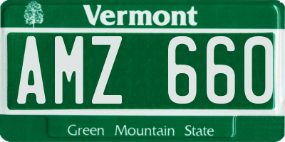 VT license plate AMZ660