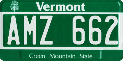 VT license plate AMZ662