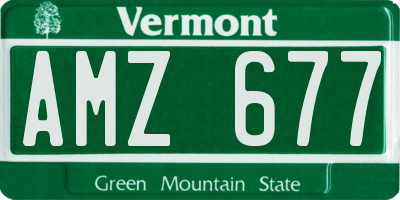 VT license plate AMZ677