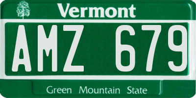 VT license plate AMZ679