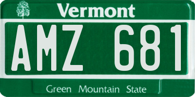 VT license plate AMZ681