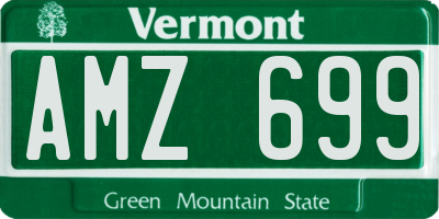 VT license plate AMZ699