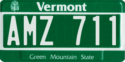 VT license plate AMZ711