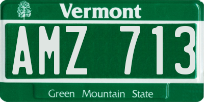 VT license plate AMZ713