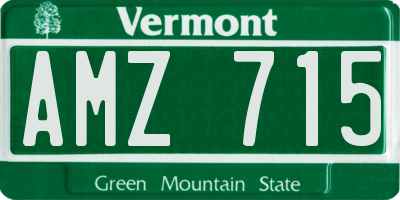 VT license plate AMZ715