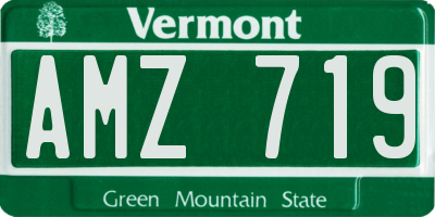 VT license plate AMZ719
