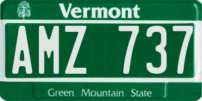 VT license plate AMZ737