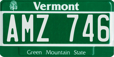 VT license plate AMZ746