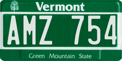 VT license plate AMZ754