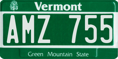 VT license plate AMZ755