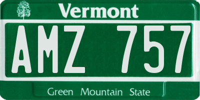 VT license plate AMZ757
