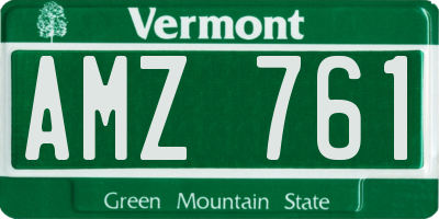 VT license plate AMZ761