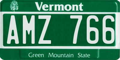 VT license plate AMZ766