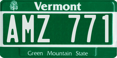 VT license plate AMZ771