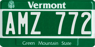 VT license plate AMZ772