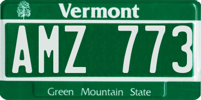 VT license plate AMZ773