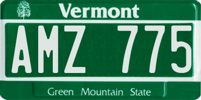 VT license plate AMZ775