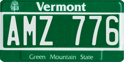 VT license plate AMZ776