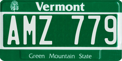 VT license plate AMZ779