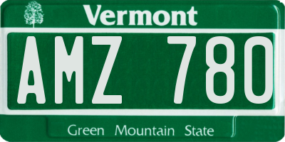 VT license plate AMZ780