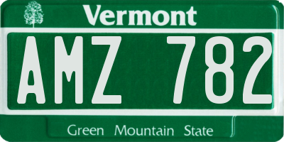 VT license plate AMZ782