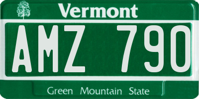 VT license plate AMZ790